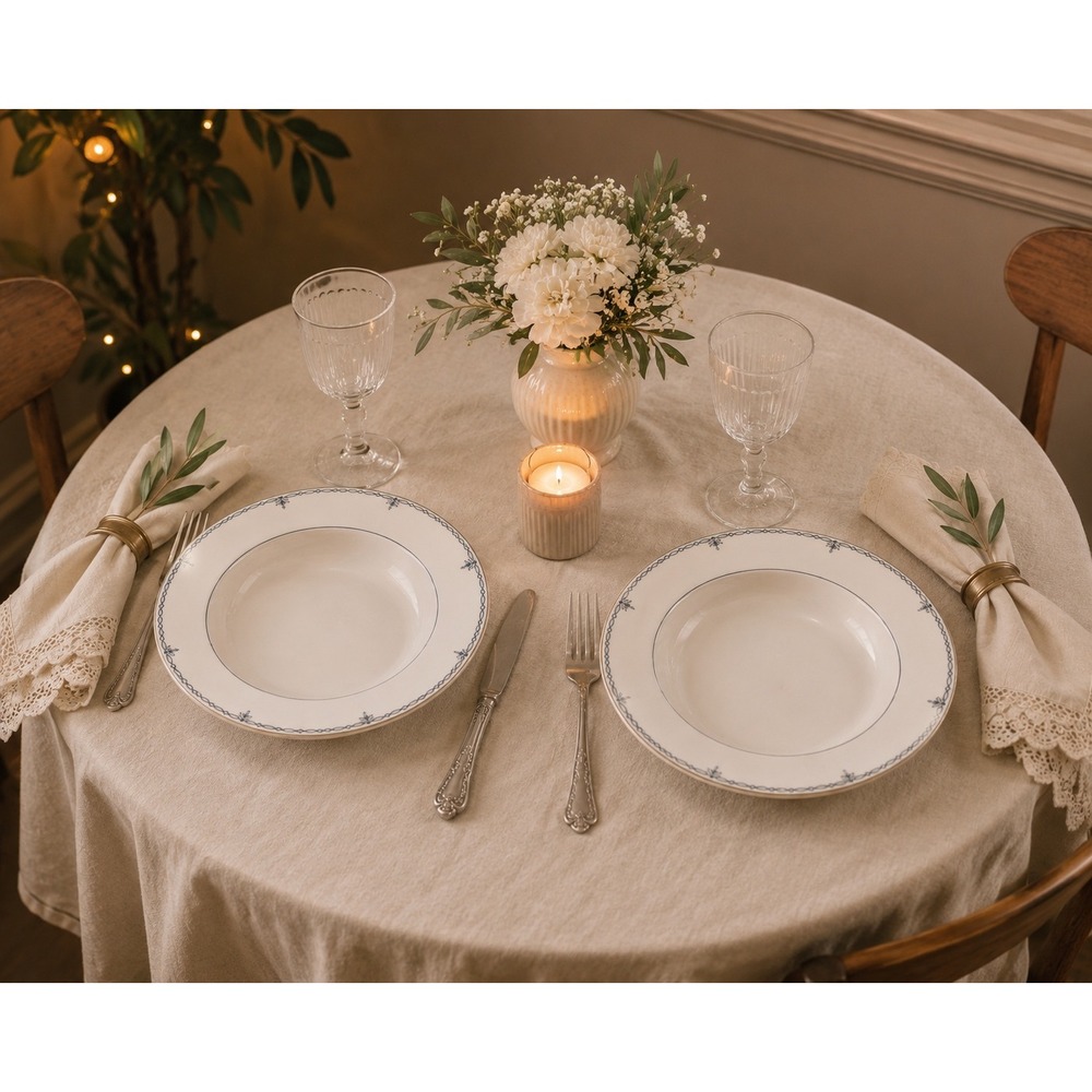 Lenox Sapphire Jewel Fine Bone China Rimmed Soup Bowls Set of 2 Blue Gold USA